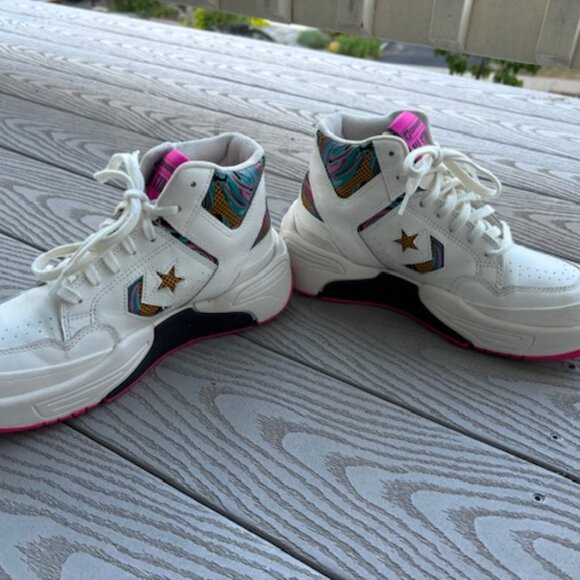 Converse Weapon CX 90s Mid Lifestyle Marbled Throwback Sneakers Size 7.5 - Picture 2 of 7